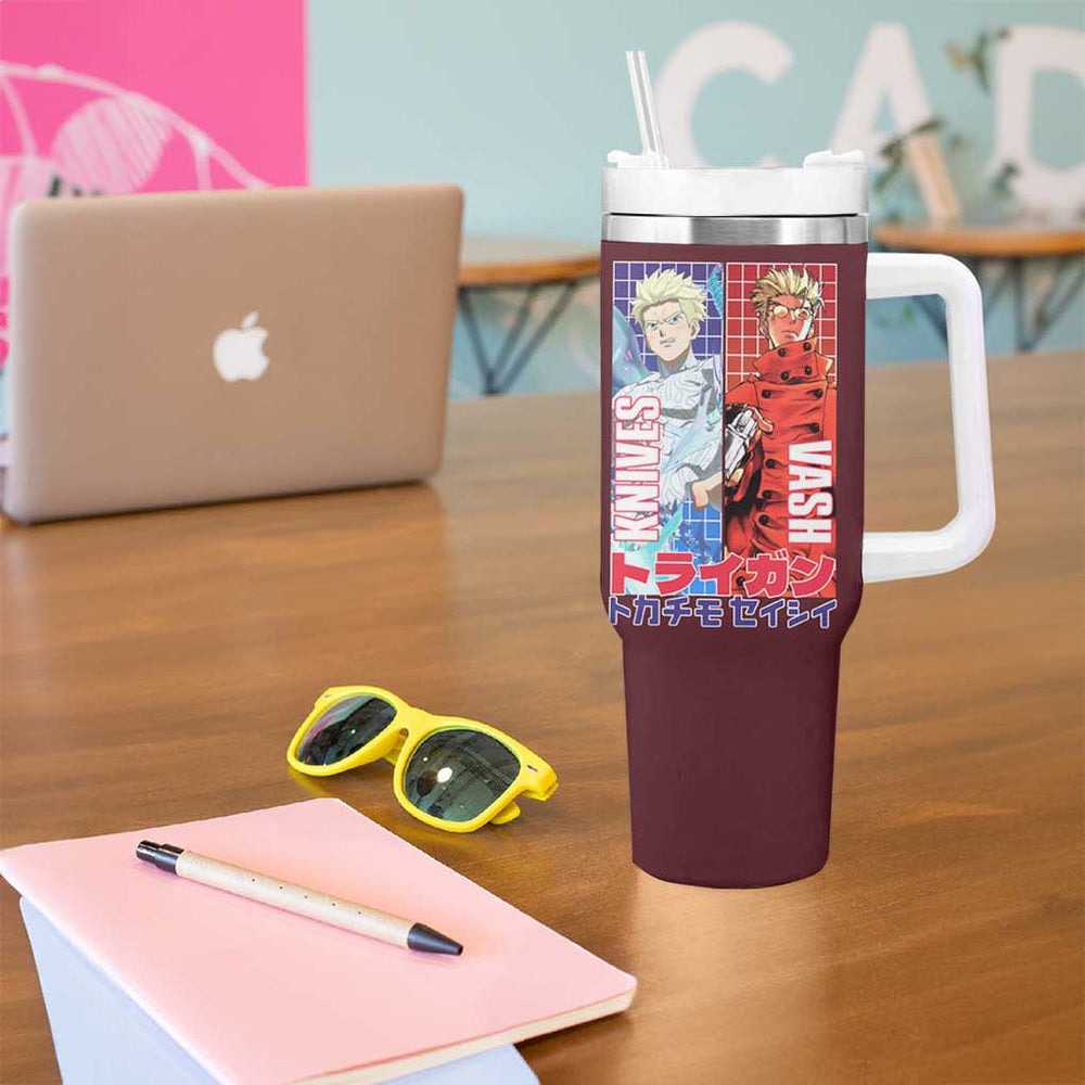 Trigun Stampede Tumbler With Handle Japan Anime Style TS04 Trigun Stampede Tumbler With Handle Japan Anime Style TS04