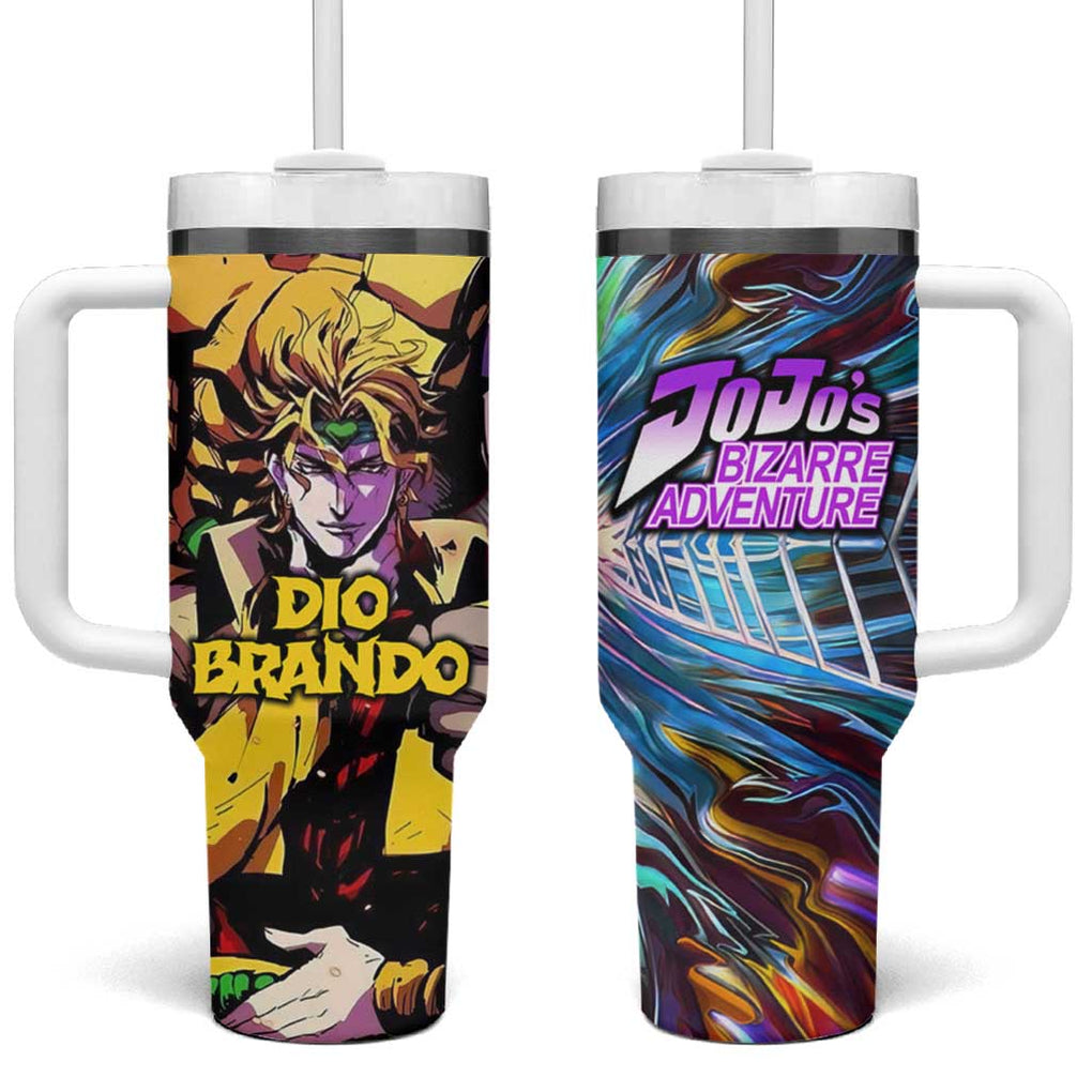 Trippy Dio Brando JoJos Bizarre Adventure Tumbler With Handle Anime Style TS04