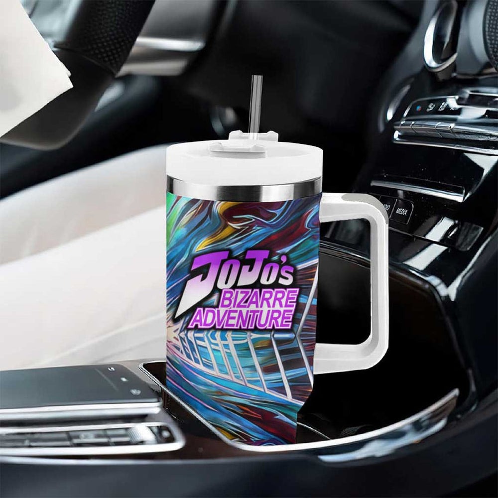 Trippy Dio Brando JoJos Bizarre Adventure Tumbler With Handle Anime Style TS04