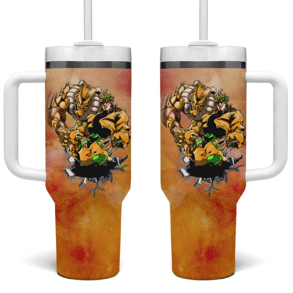 Trippy Dio V1 Jojos Bizarre Adventure Tumbler With Handle Trippy Style TS04