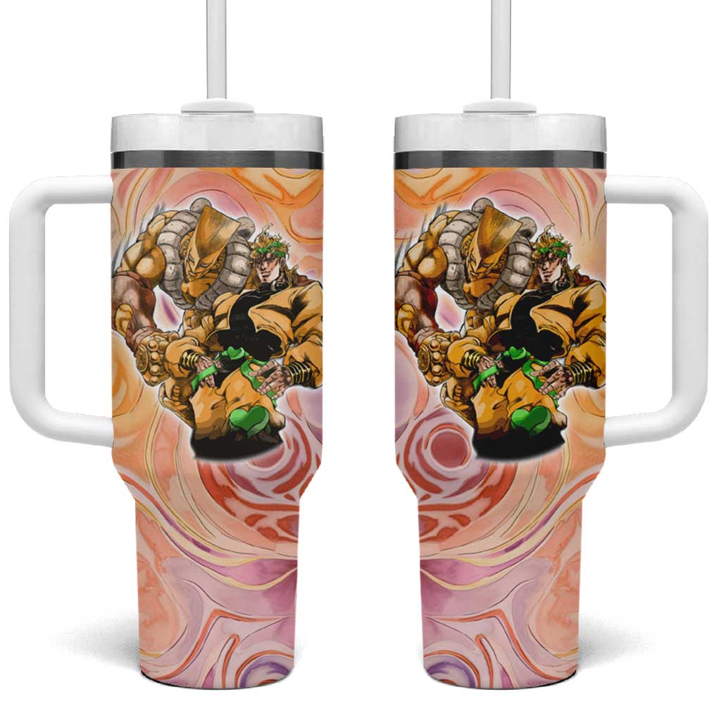 Trippy Dio V2 Jojos Bizarre Adventure Tumbler With Handle Trippy Mix Anime Style TS04