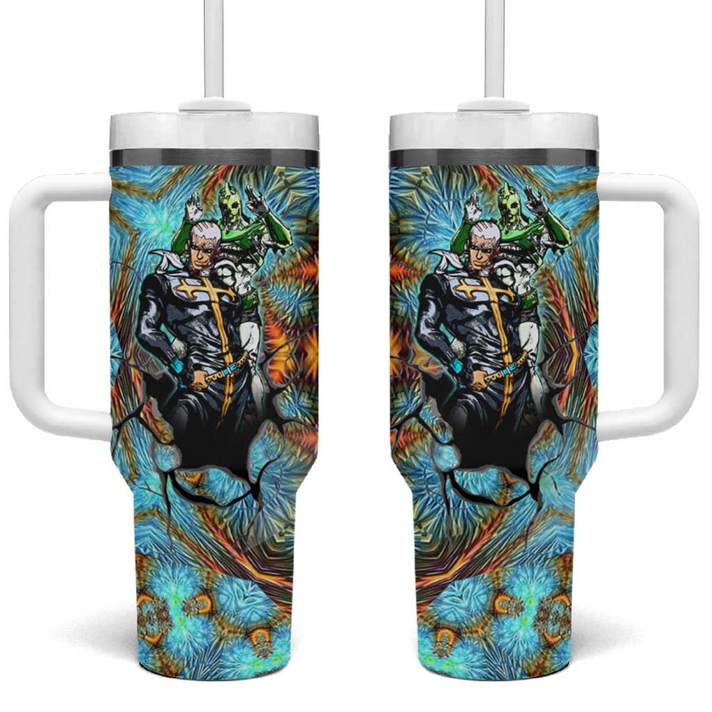 Trippy Enrico Pucci C-Moon Jojos Bizarre Adventure Tumbler With Handle Trippy Style TS04