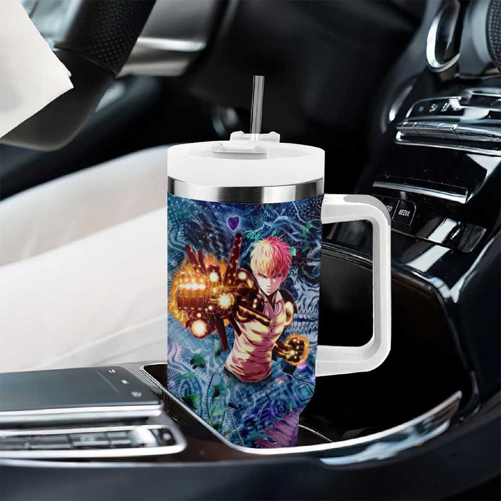 Trippy Genos One Punch Man Tumbler With Handle Trippy Mix Anime Style TS04 Trippy Genos One Punch Man Tumbler With Handle Trippy Mix Anime Style TS04