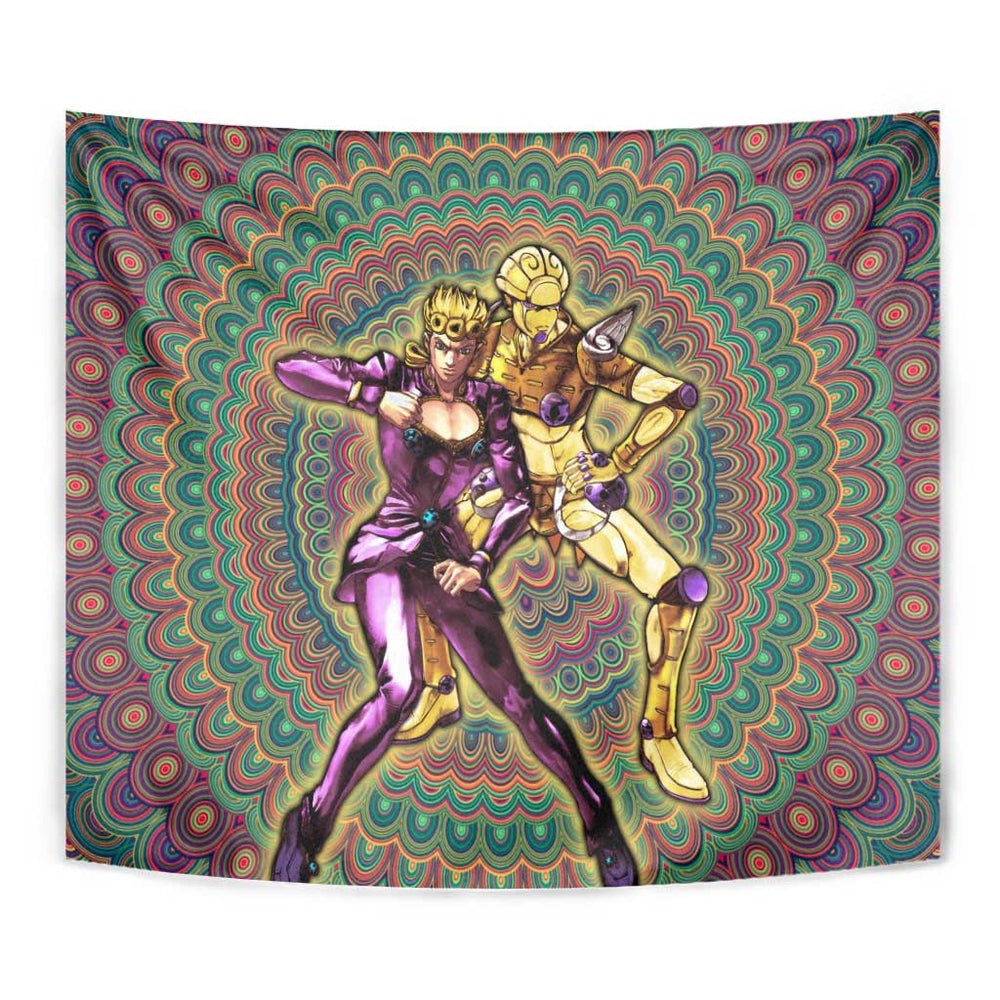 Trippy Giorno Giovanna Golden Wind Jojos Bizarre Adventure Tumbler With Handle Trippy Mix Anime Style TS04