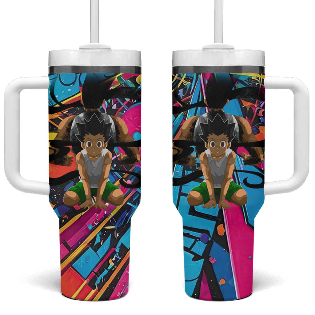 Trippy Gon Freecss Hunter X Hunter Tumbler With Handle Trippy Mix Anime Style TS04