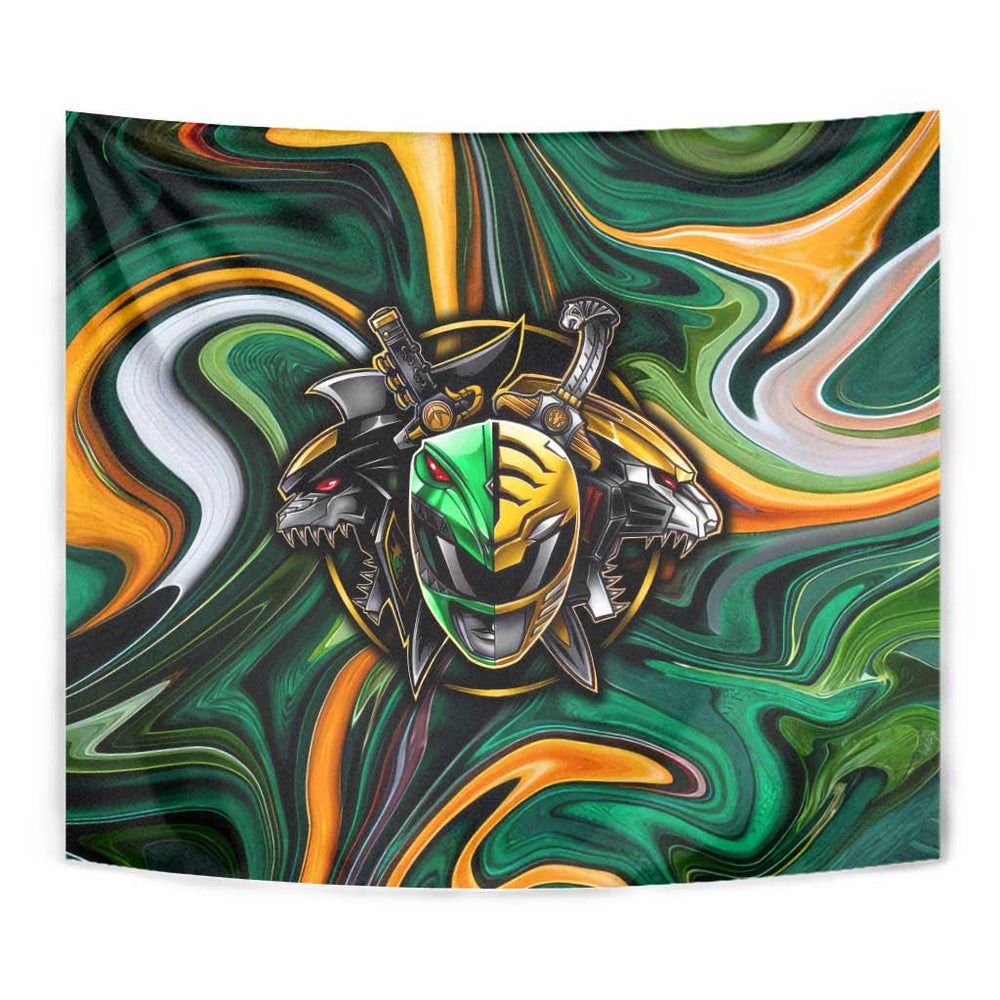 Trippy Green White Power Rangers Tumbler With Handle Anime Style TS04 Trippy Green White Power Rangers Tumbler With Handle Anime Style TS04