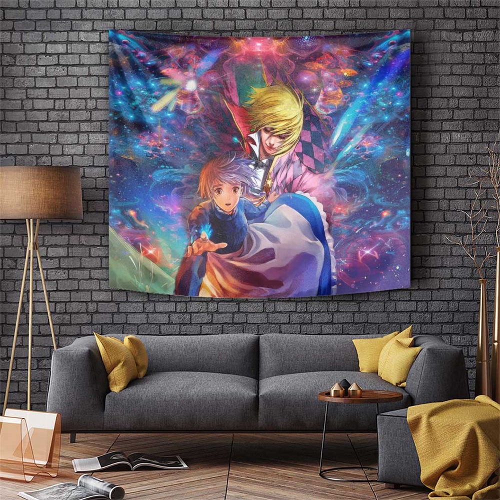 Trippy Howls Moving Castle Studio Ghibli Tumbler With Handle Anime Mix With Trippy Style TS04 Trippy Howls Moving Castle Studio Ghibli Tumbler With Handle Anime Mix With Trippy Style TS04