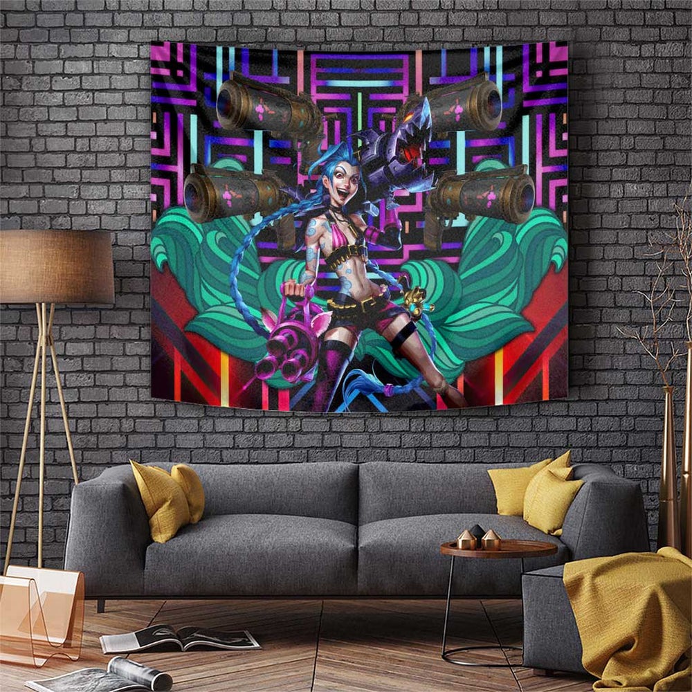 Trippy Jinx Arcane League of Legends Tumbler With Handle Game Art Mix Trippy Style TS04 Trippy Jinx Arcane League of Legends Tumbler With Handle Game Art Mix Trippy Style TS04