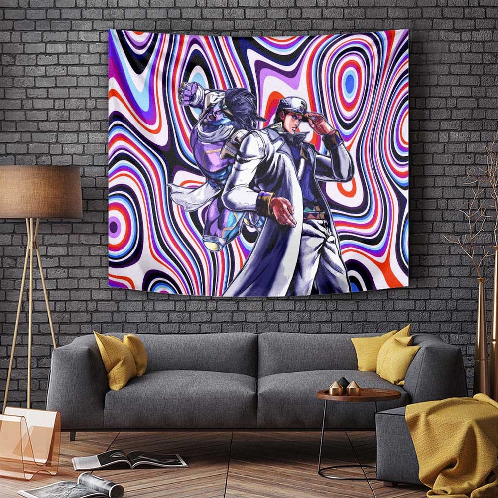 Trippy Jotaro Kujo JoJos Bizarre Adventure Tumbler With Handle Anime Mix Trippy Style TS04 Trippy Jotaro Kujo JoJos Bizarre Adventure Tumbler With Handle Anime Mix Trippy Style TS04