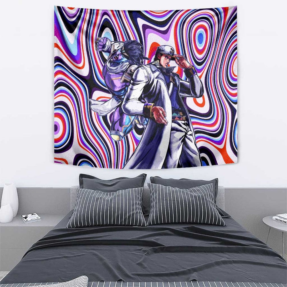 Trippy Jotaro Kujo JoJos Bizarre Adventure Tumbler With Handle Anime Mix Trippy Style TS04 Trippy Jotaro Kujo JoJos Bizarre Adventure Tumbler With Handle Anime Mix Trippy Style TS04