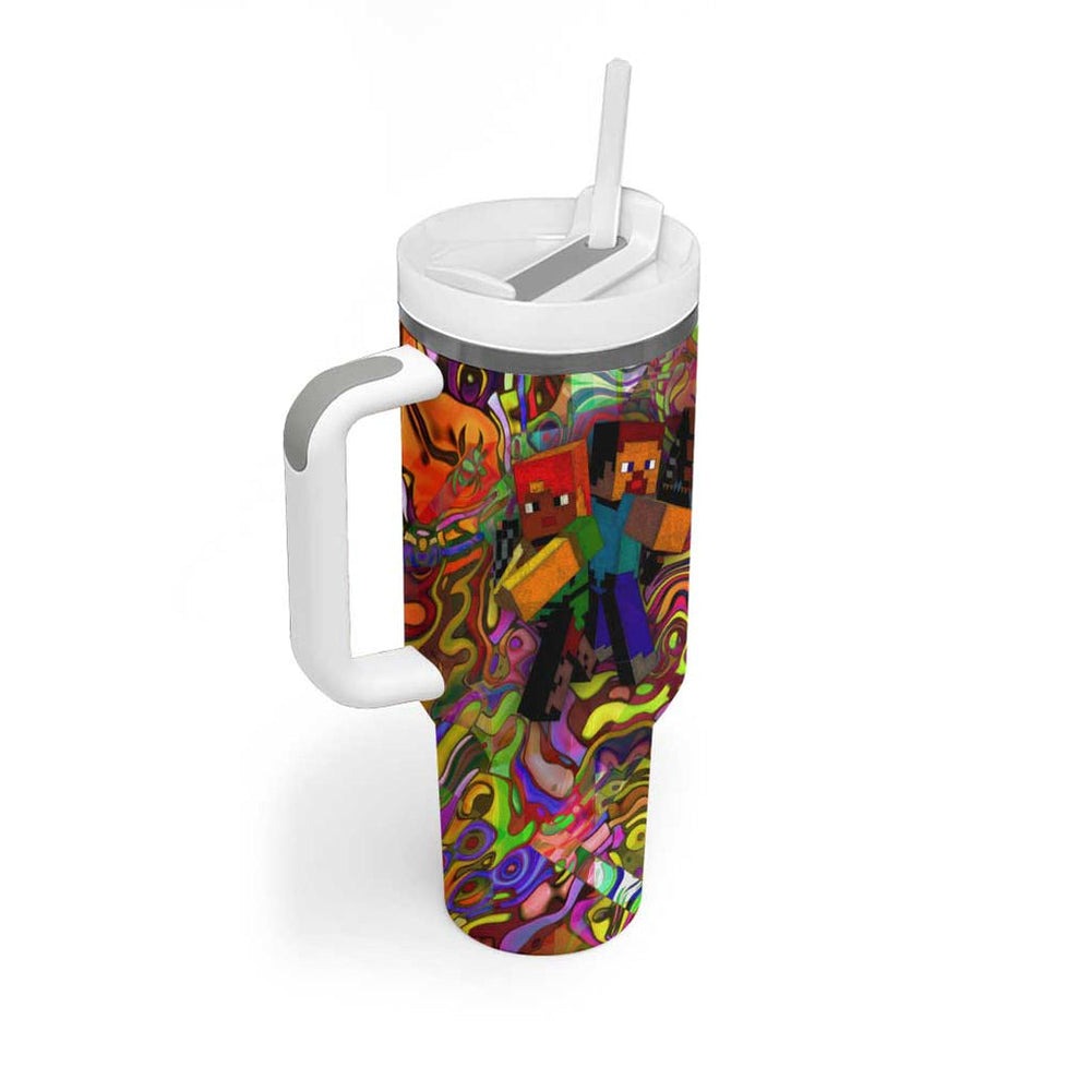 Trippy Minecraft Tumbler With Handle Trippy Style TS04 Trippy Minecraft Tumbler With Handle Trippy Style TS04