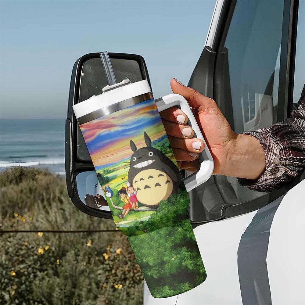 Trippy My Neighbor Totoro Studio Ghibli Tumbler With Handle Anime  Mix Oil Paint Trippy Style TS04