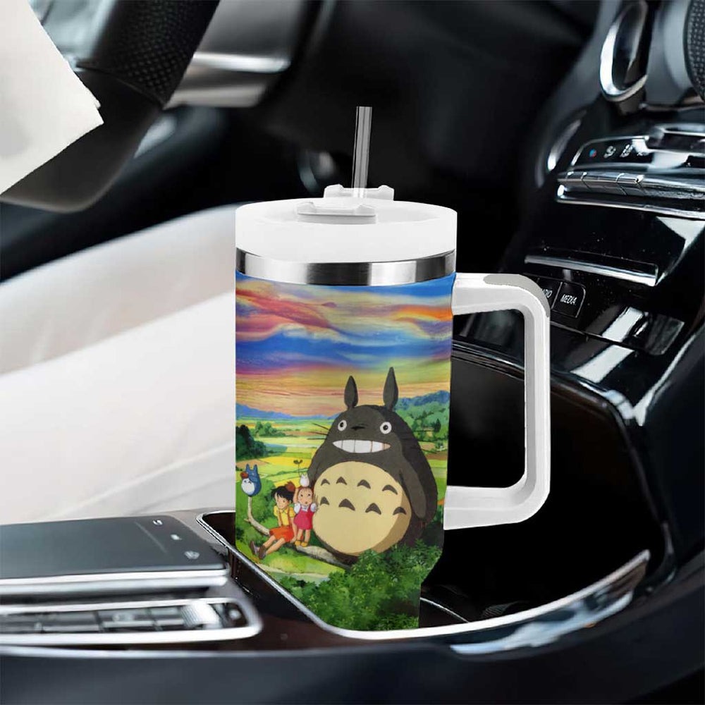 Trippy My Neighbor Totoro Studio Ghibli Tumbler With Handle Anime  Mix Oil Paint Trippy Style TS04
