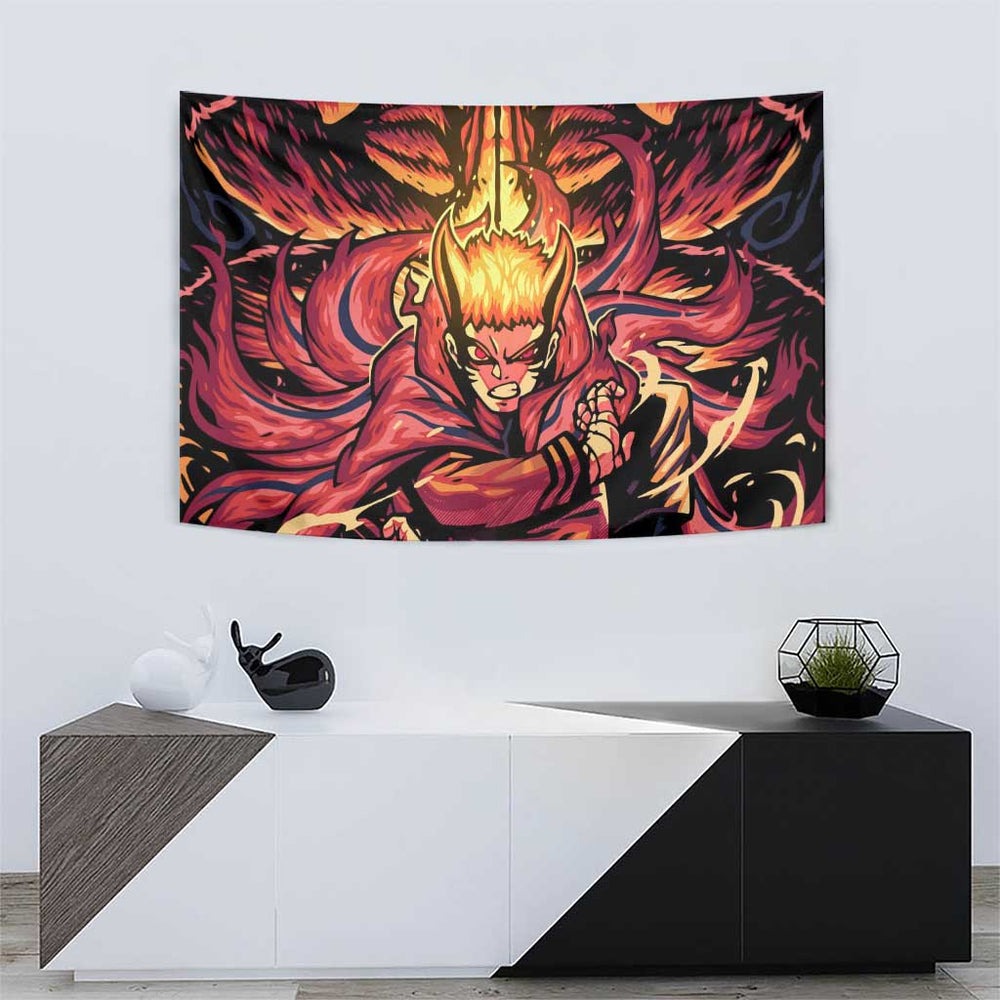 Trippy Naruto Baryon Mode Boruto Tumbler With Handle Anime Style TS04