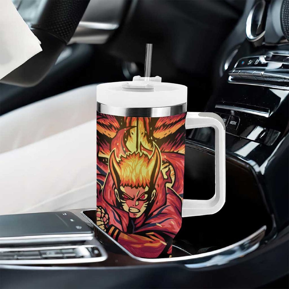 Trippy Naruto Baryon Mode Boruto Tumbler With Handle Anime Style TS04