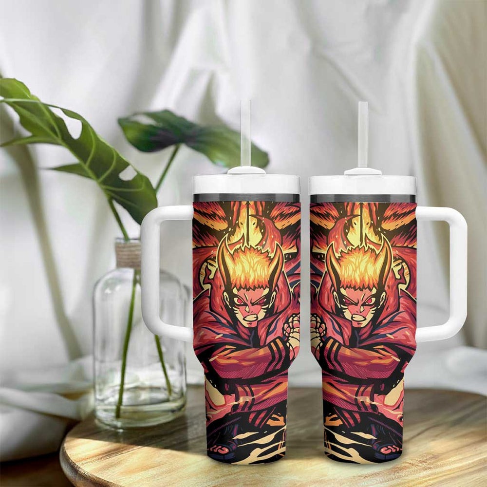 Trippy Naruto Baryon Mode Boruto Tumbler With Handle Anime Style TS04