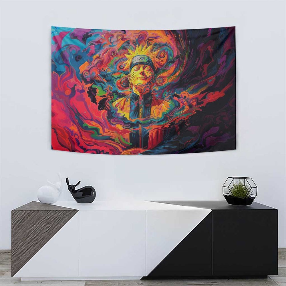 Trippy Naruto Tapestry Anime Mix Trippy Style TS04 Trippy Naruto Tapestry Anime Mix Trippy Style TS04