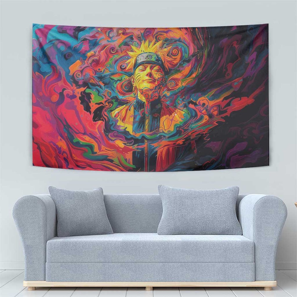 Trippy Naruto Tapestry Anime Mix Trippy Style TS04 Trippy Naruto Tapestry Anime Mix Trippy Style TS04