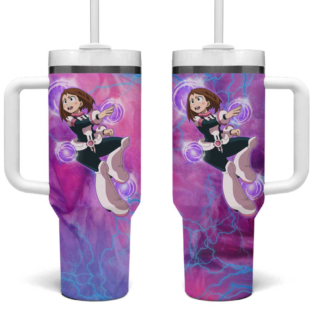 Trippy Uraraka Ochako My Hero Academia Tumbler With Handle Anime Mix Tie Dye Style TS04