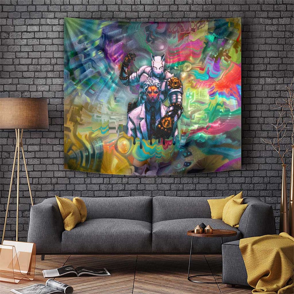 Trippy Yoshikage Kira Deadly Queen Jojos Bizarre Adventure Tumbler With Handle Trippy Style TS04 Trippy Yoshikage Kira Deadly Queen Jojos Bizarre Adventure Tumbler With Handle Trippy Style TS04