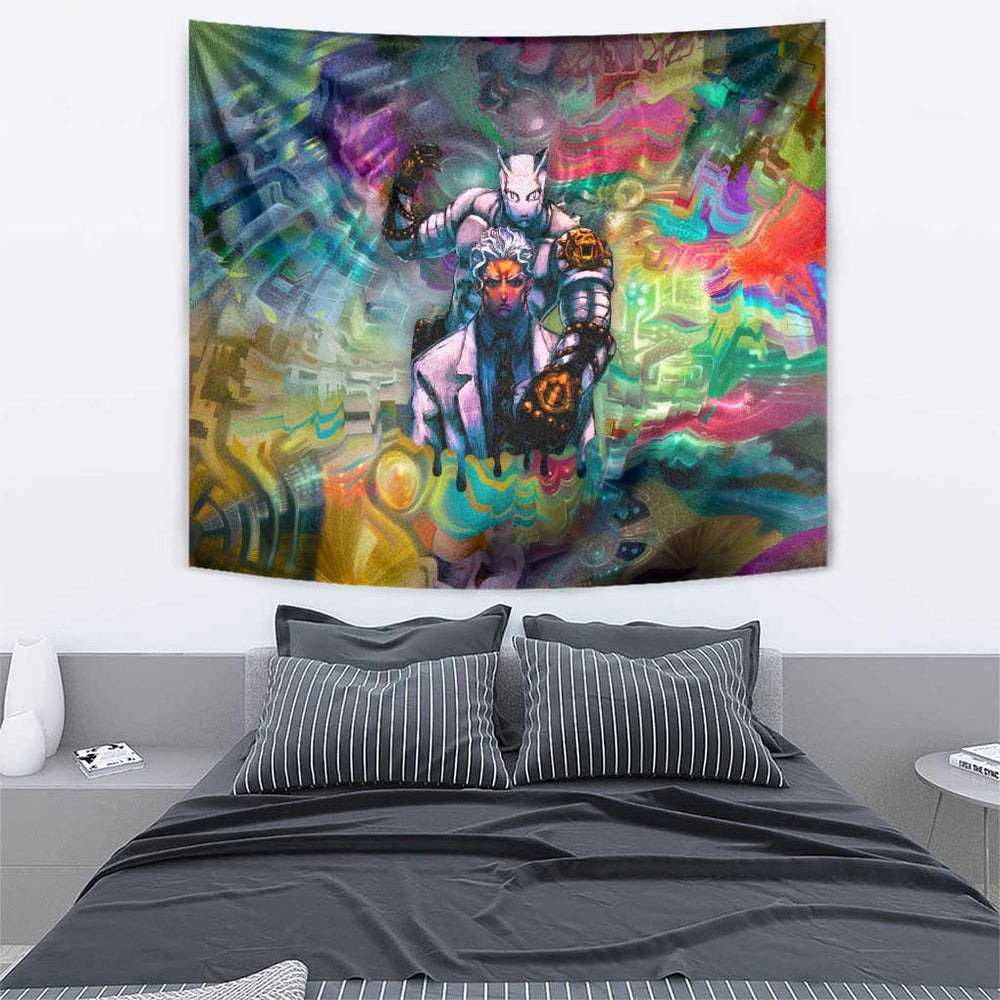 Trippy Yoshikage Kira Deadly Queen Jojos Bizarre Adventure Tumbler With Handle Trippy Style TS04 Trippy Yoshikage Kira Deadly Queen Jojos Bizarre Adventure Tumbler With Handle Trippy Style TS04
