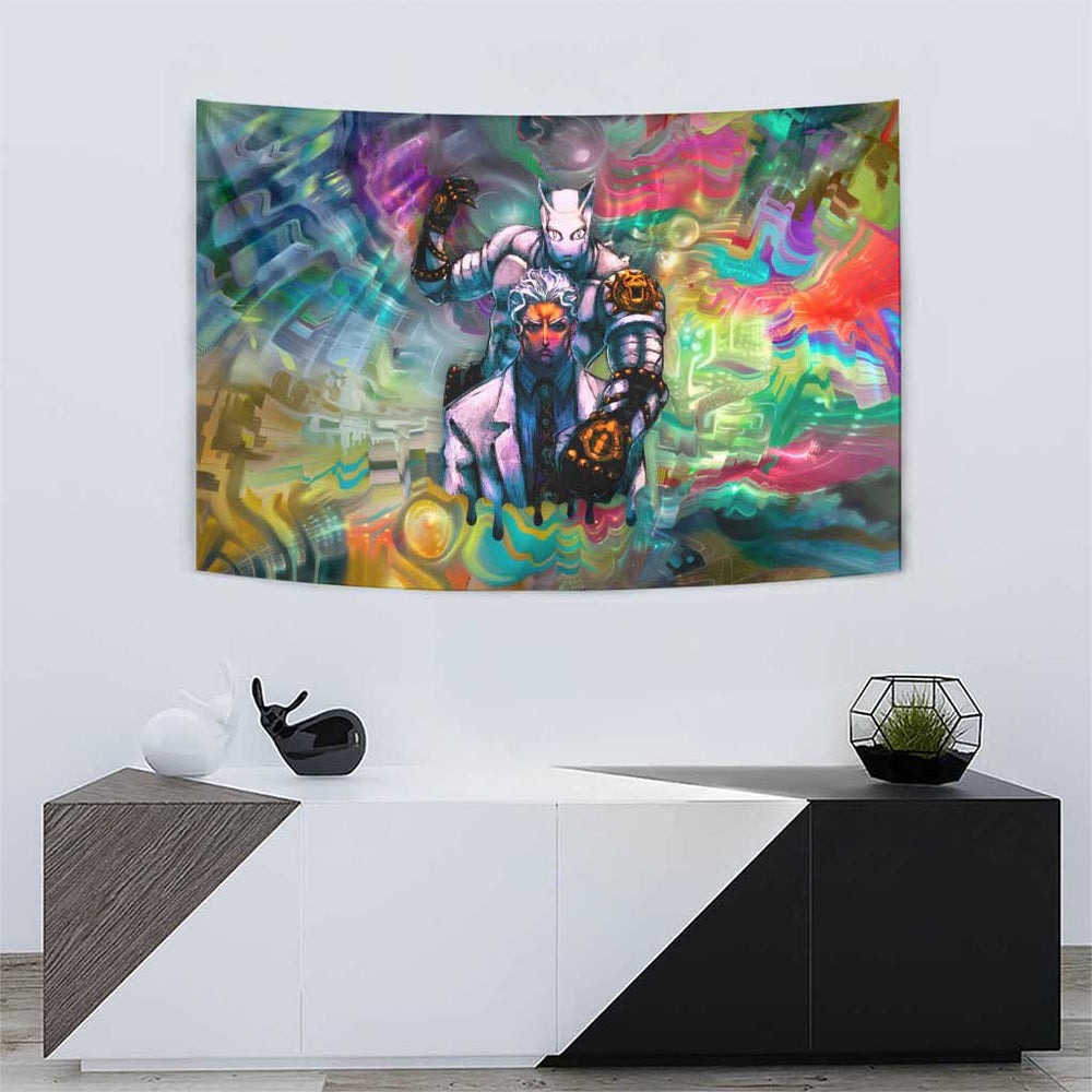 Trippy Yoshikage Kira Deadly Queen Jojos Bizarre Adventure Tumbler With Handle Trippy Style TS04 Trippy Yoshikage Kira Deadly Queen Jojos Bizarre Adventure Tumbler With Handle Trippy Style TS04