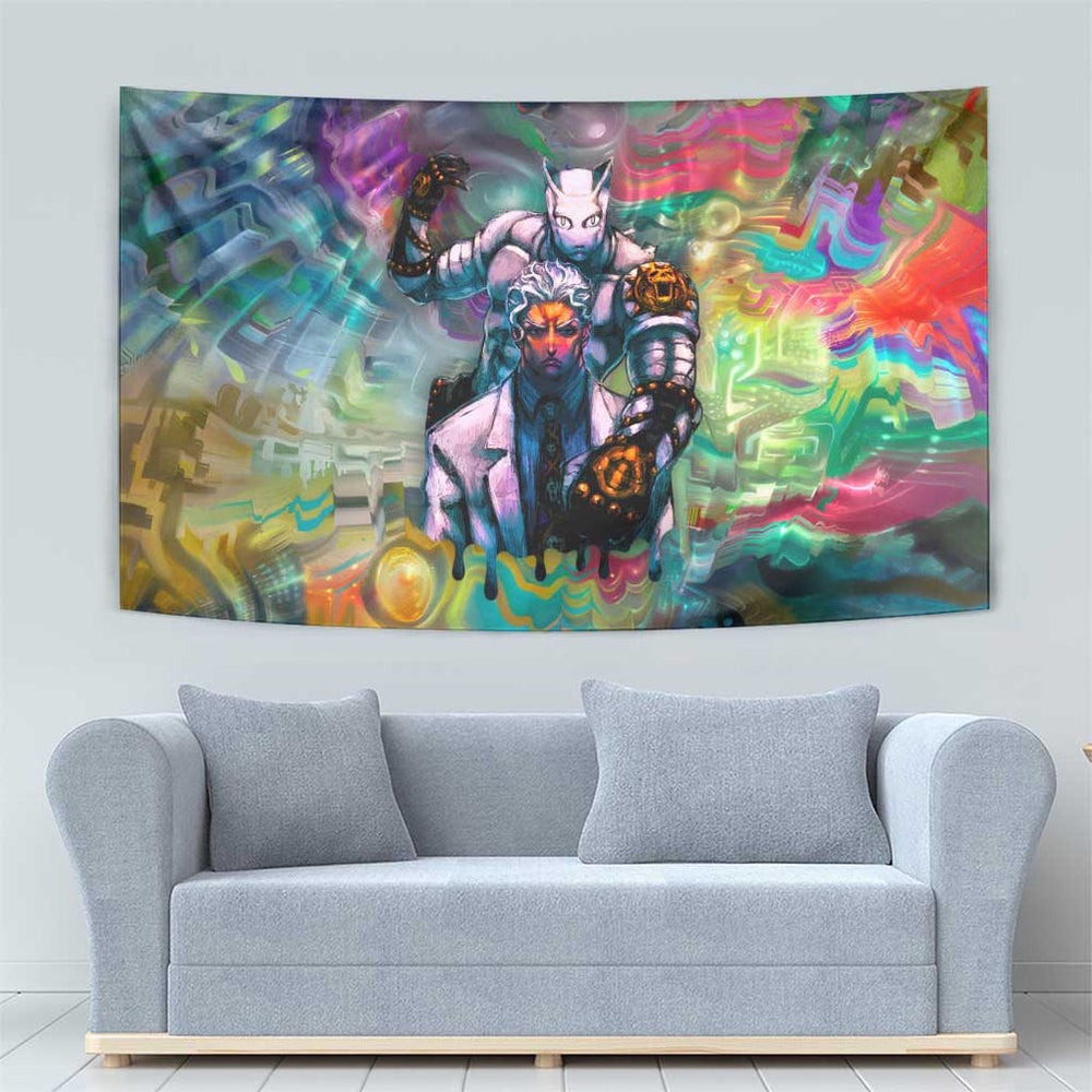 Trippy Yoshikage Kira Deadly Queen Jojos Bizarre Adventure Tumbler With Handle Trippy Style TS04 Trippy Yoshikage Kira Deadly Queen Jojos Bizarre Adventure Tumbler With Handle Trippy Style TS04