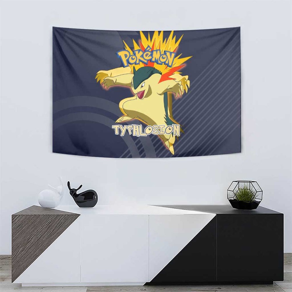 Typhlosion Poké Tapestry Classic Retro Anime Style TS04