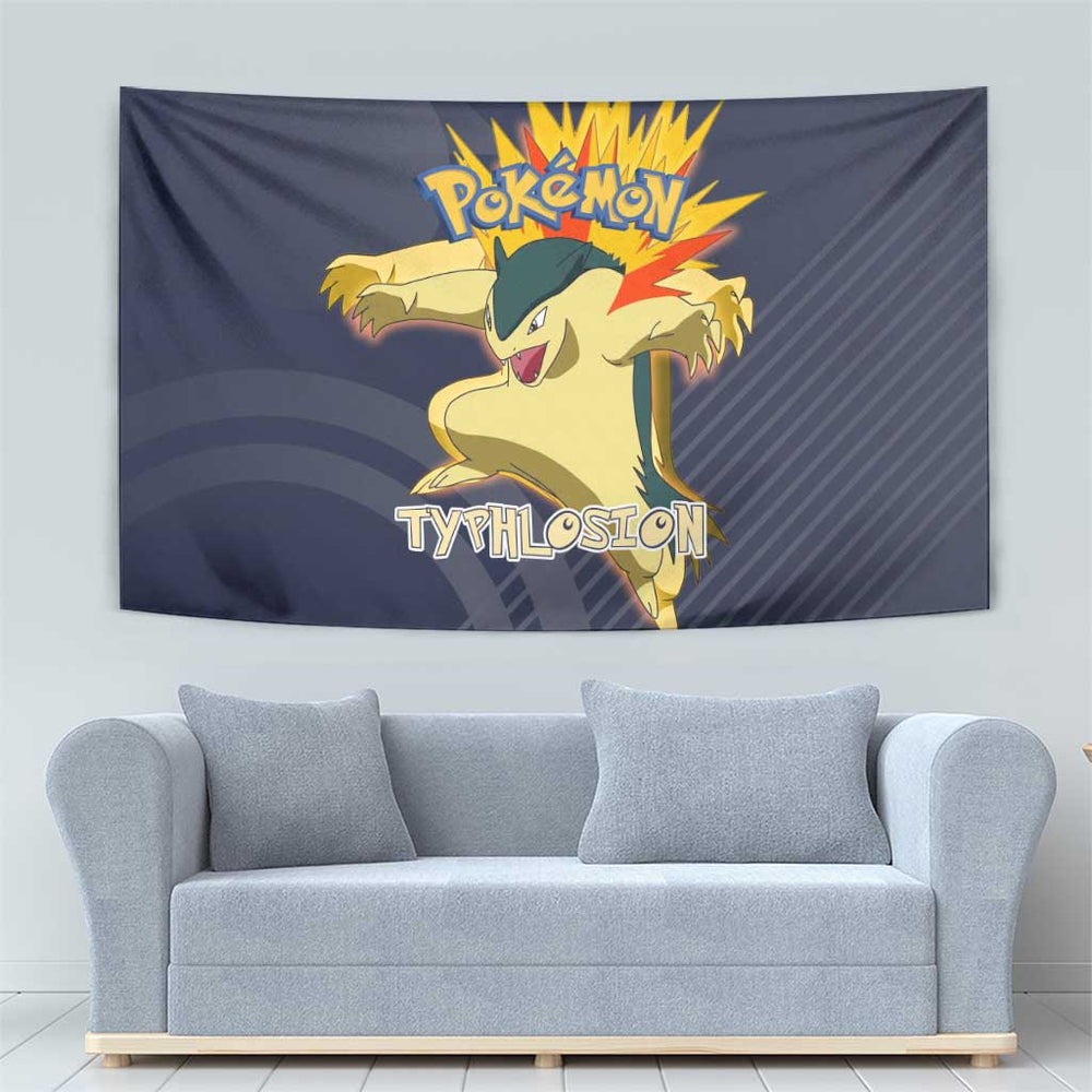 Typhlosion Poké Tapestry Classic Retro Anime Style TS04