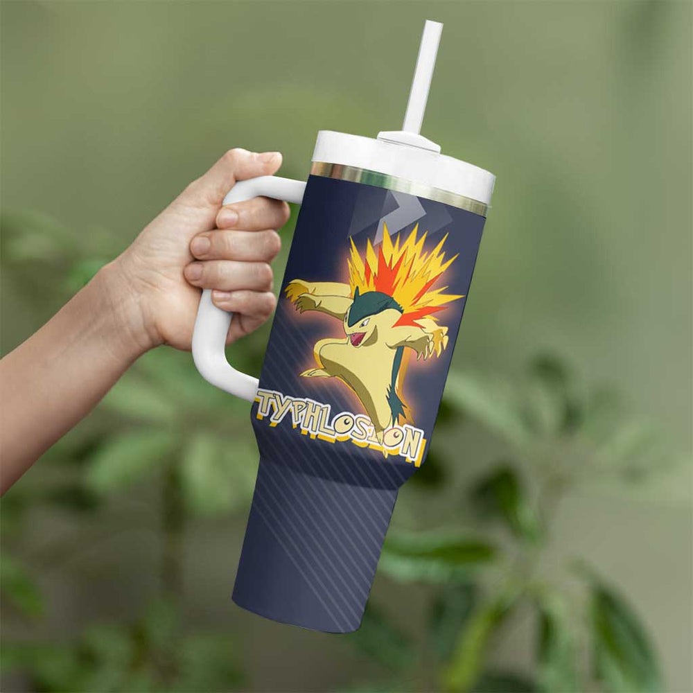 Typhlosion Poké Tumbler With Handle Classic Retro Anime Style TS04