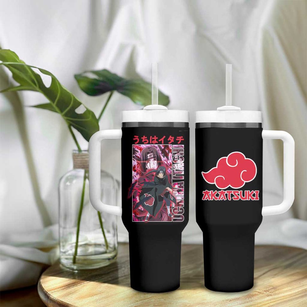 Uchiha Itachi Naruto Shippuden Tumbler With Handle Anime Style TS04 Uchiha Itachi Naruto Shippuden Tumbler With Handle Anime Style TS04