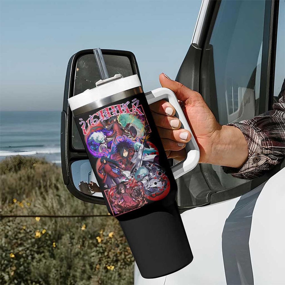 Uchiha Madara V3 Naruto Tumbler With Handle Anime Style TS04 Uchiha Madara V3 Naruto Tumbler With Handle Anime Style TS04