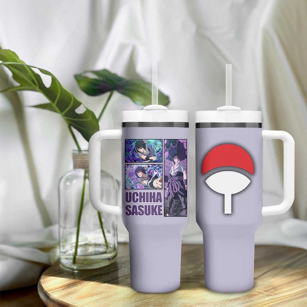Uchiha Sasuke Naruto Shippuden Tumbler With Handle Anime Style TS04 Uchiha Sasuke Naruto Shippuden Tumbler With Handle Anime Style TS04