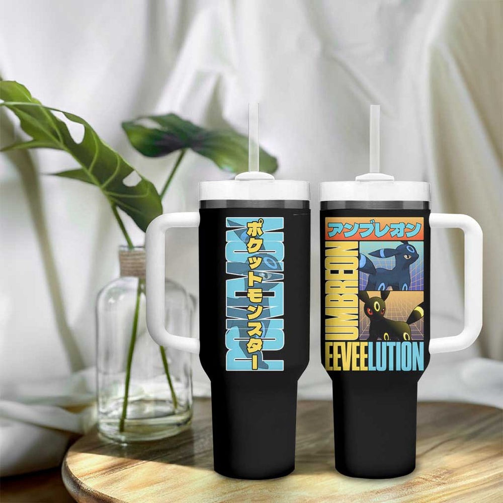 Umbreon Poke Tumbler With Handle Anime Style TS04 Umbreon Poke Tumbler With Handle Anime Style TS04