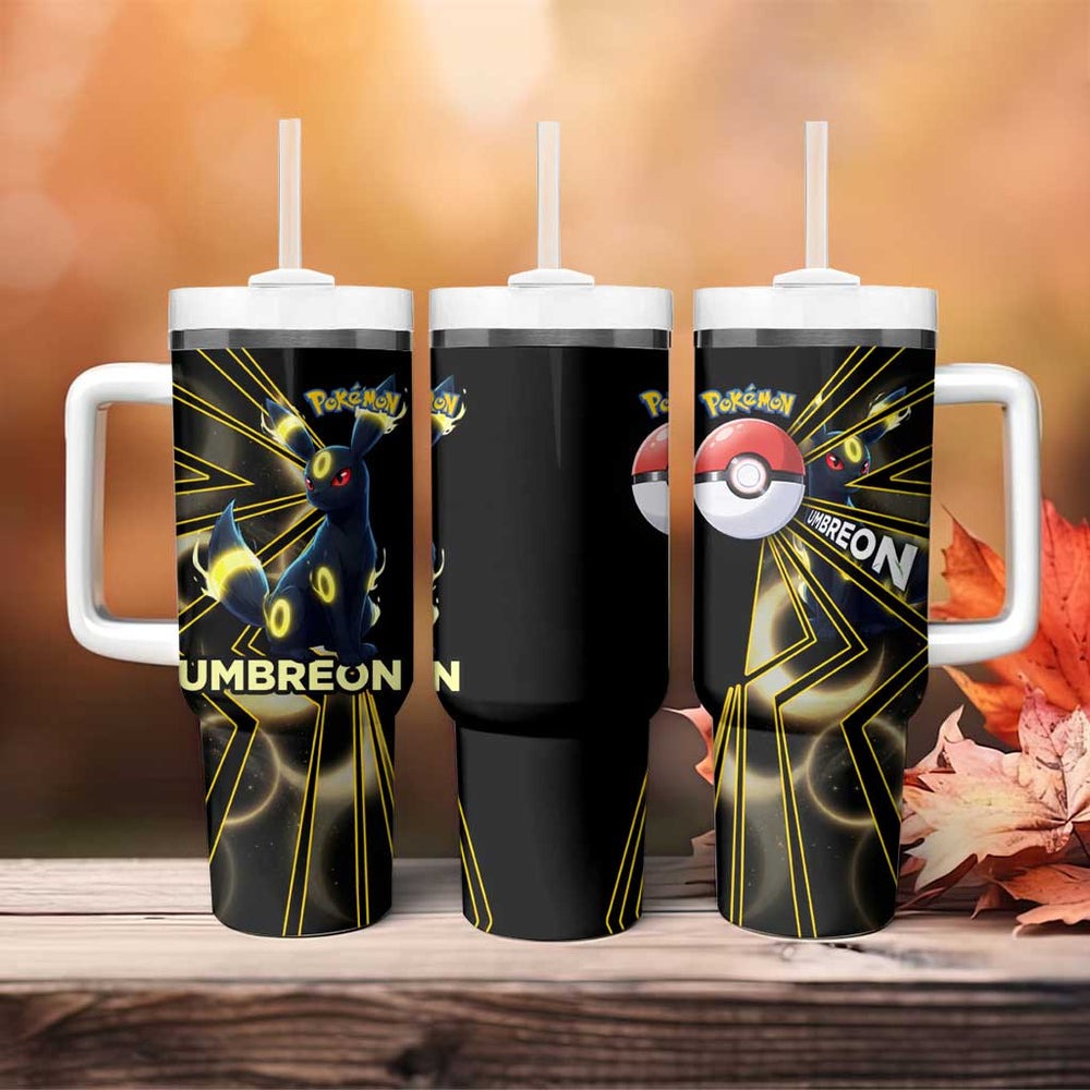 Umbreon Poké Tumbler With Handle Lunar Eclipse Comic Style TS04 Umbreon Poké Tumbler With Handle Lunar Eclipse Comic Style TS04