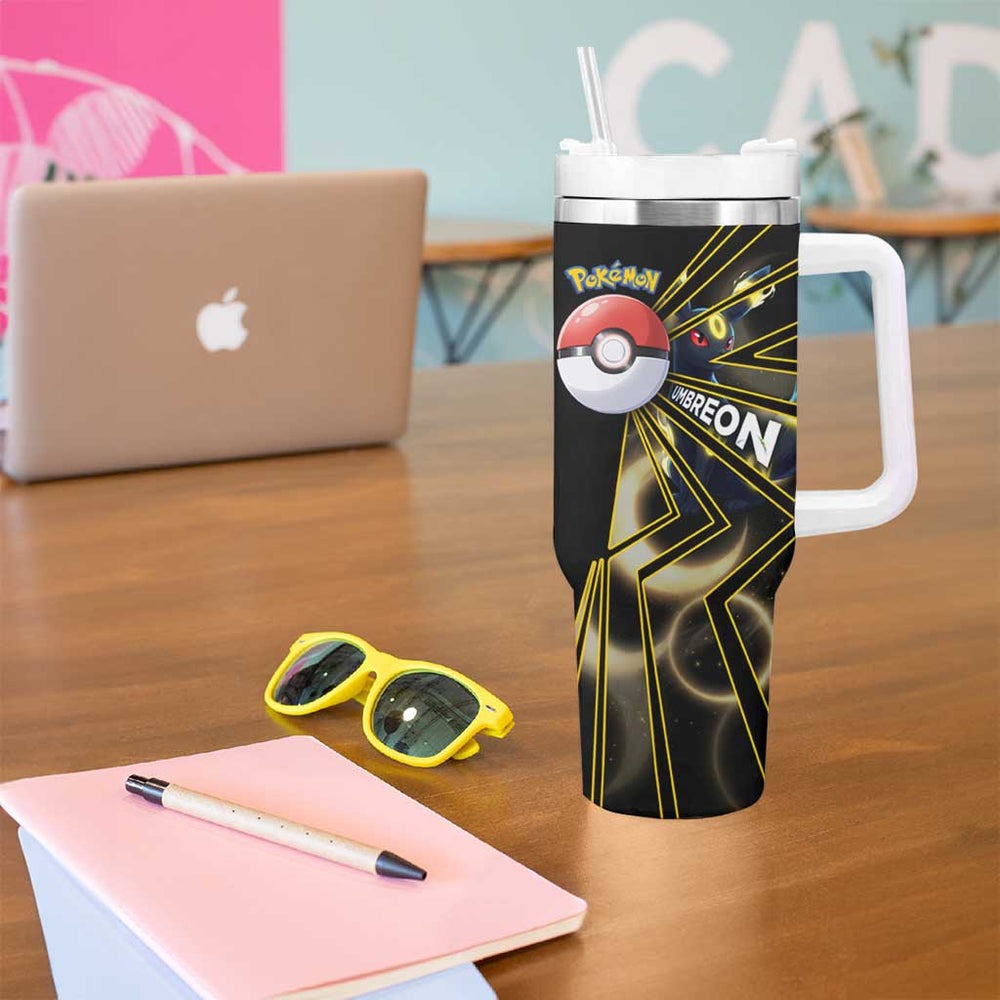 Umbreon Poké Tumbler With Handle Lunar Eclipse Comic Style TS04 Umbreon Poké Tumbler With Handle Lunar Eclipse Comic Style TS04