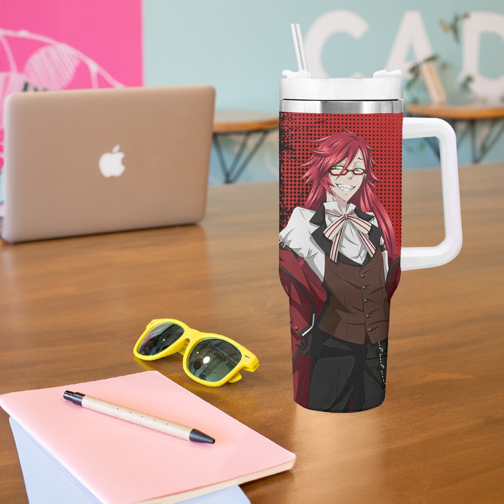 Undertaker Tumbler With Handle Black Butler TS04 Undertaker Tumbler With Handle Black Butler TS04