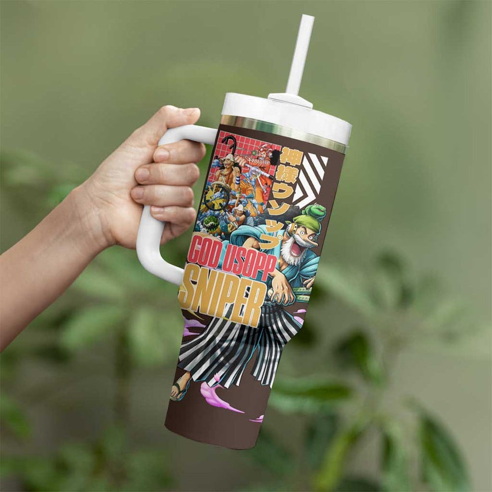 Usopp V2 One Piece Tumbler With Handle Anime Style TS04 Usopp V2 One Piece Tumbler With Handle Anime Style TS04