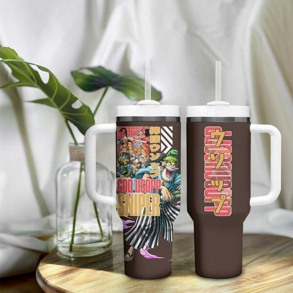 Usopp V2 One Piece Tumbler With Handle Anime Style TS04 Usopp V2 One Piece Tumbler With Handle Anime Style TS04