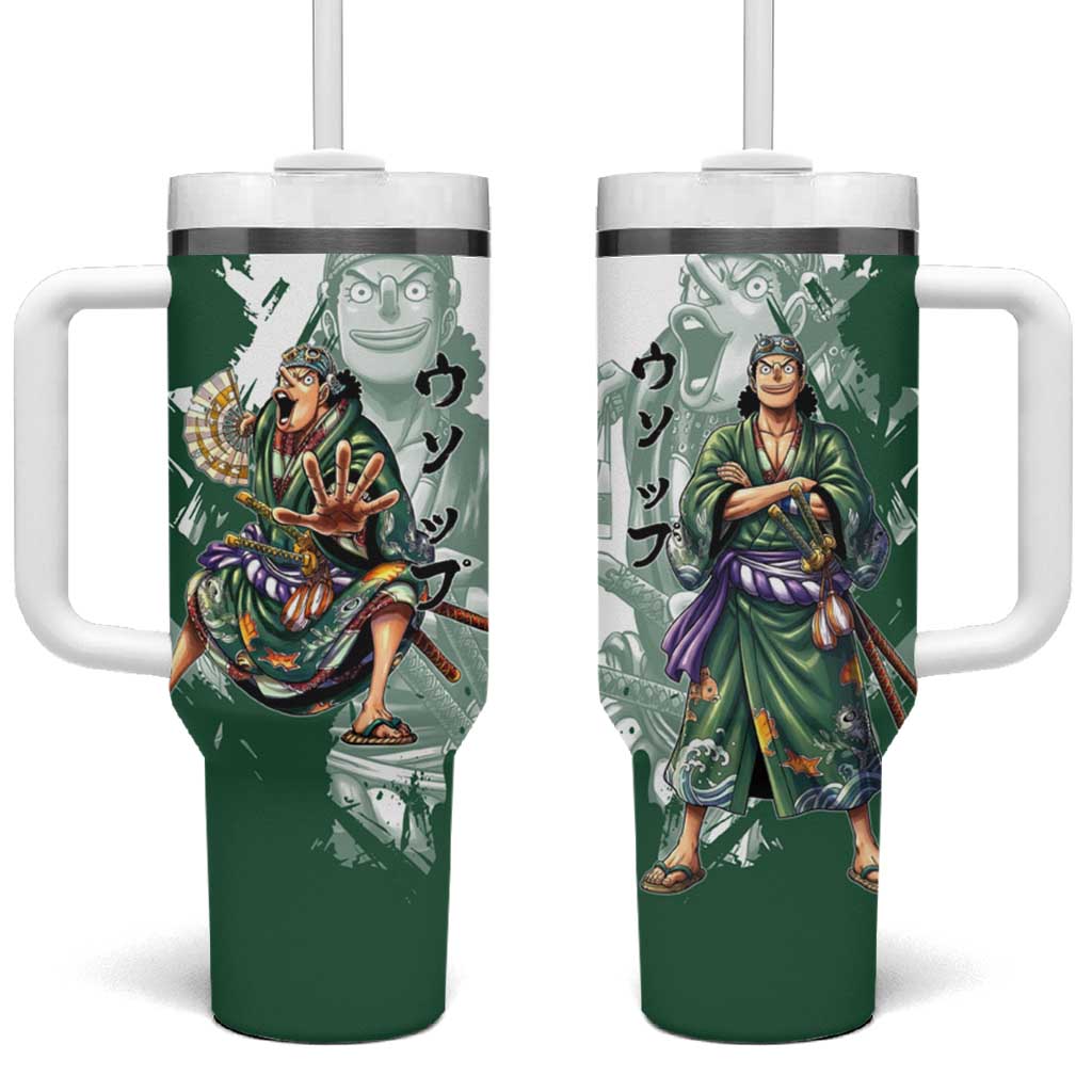 Usopp Wano Samurai Edition Tumbler With Handle Traditional Japanese Kimono Style TS04