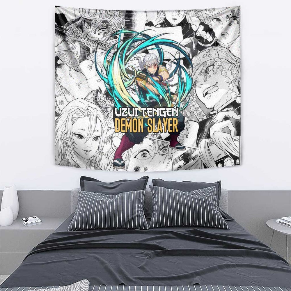 Uzui Tengen Manga Collage Demon Slayer Tumbler With Handle Anime Style TS04 Uzui Tengen Manga Collage Demon Slayer Tumbler With Handle Anime Style TS04