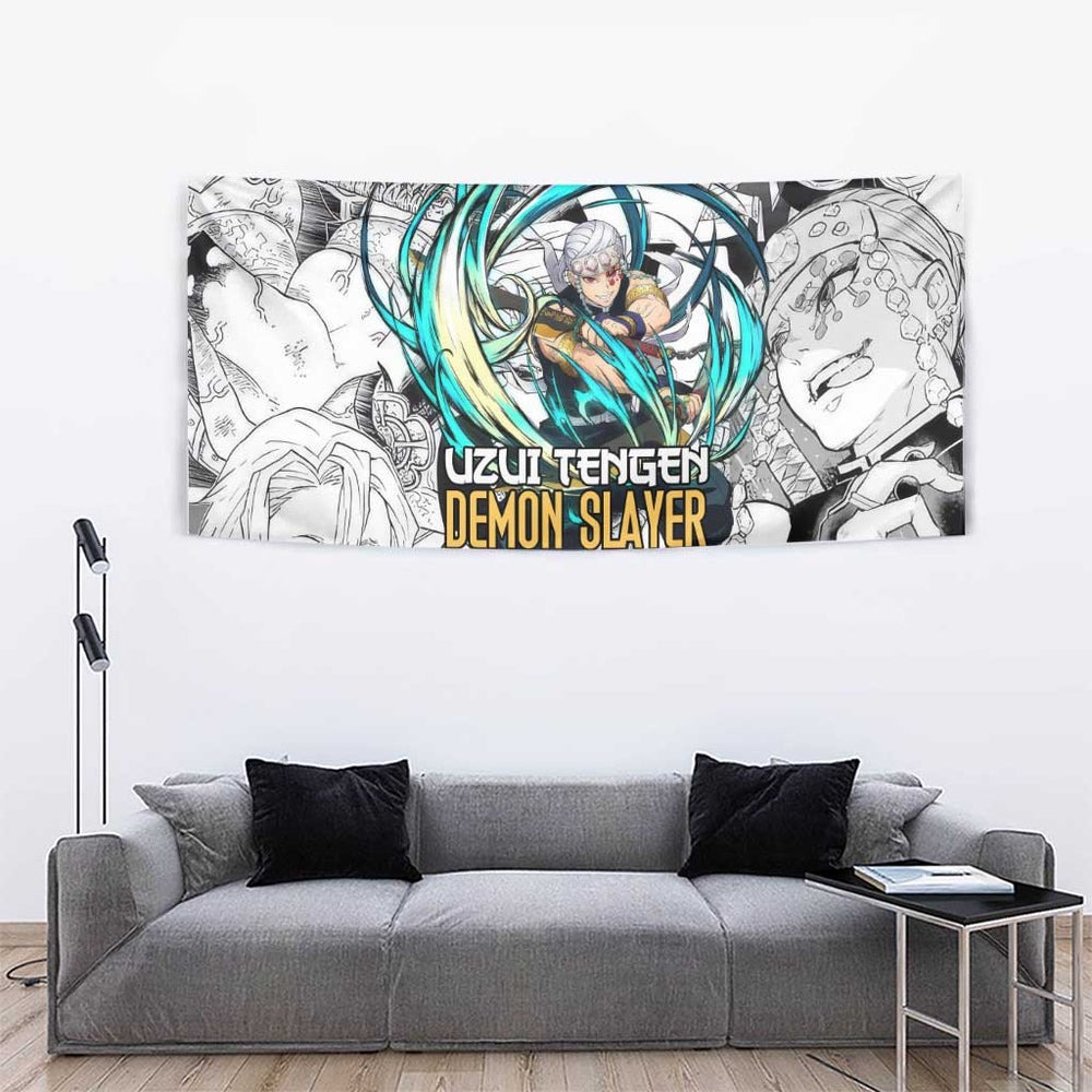 Uzui Tengen Manga Collage Demon Slayer Tumbler With Handle Anime Style TS04 Uzui Tengen Manga Collage Demon Slayer Tumbler With Handle Anime Style TS04