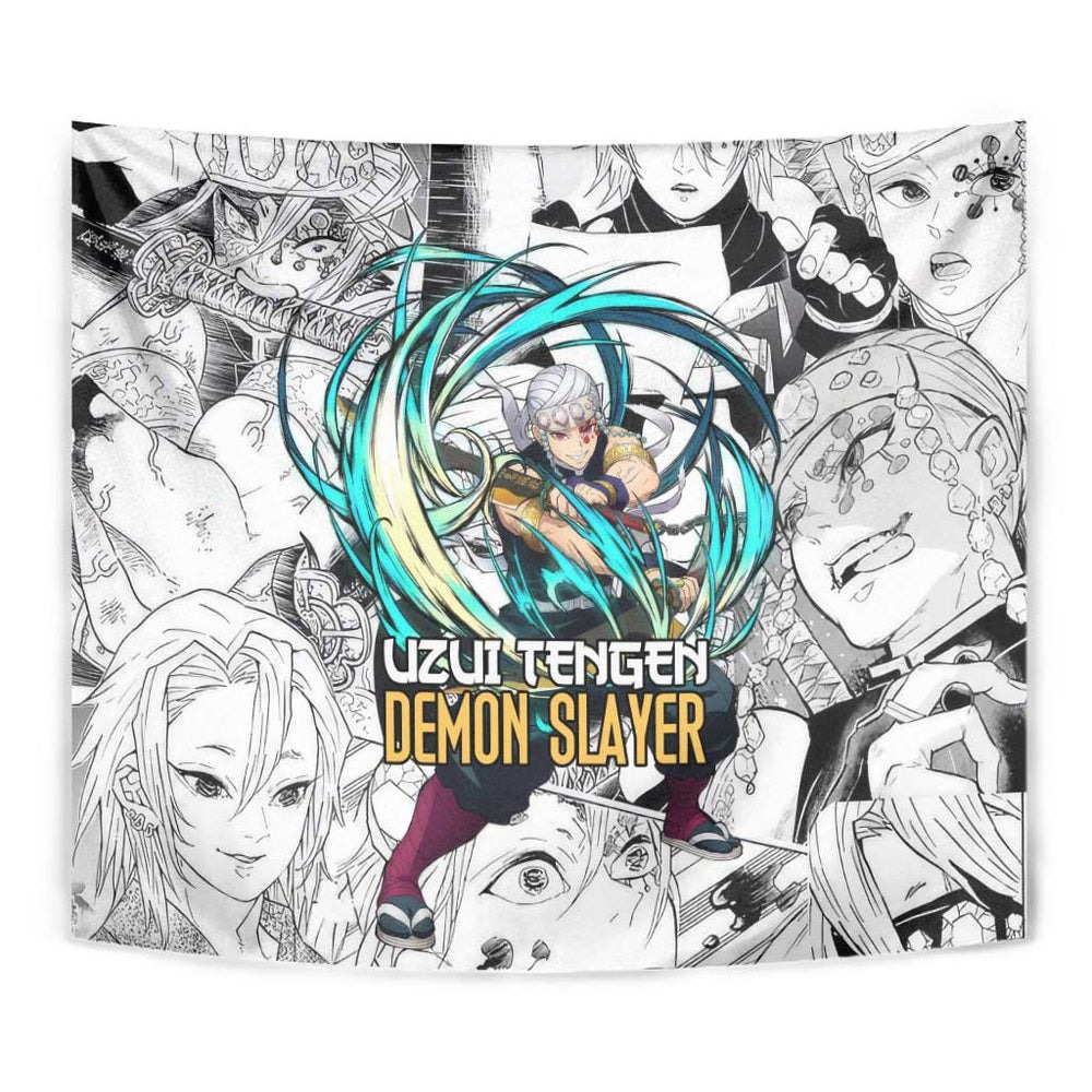 Uzui Tengen Manga Collage Demon Slayer Tumbler With Handle Anime Style TS04 Uzui Tengen Manga Collage Demon Slayer Tumbler With Handle Anime Style TS04