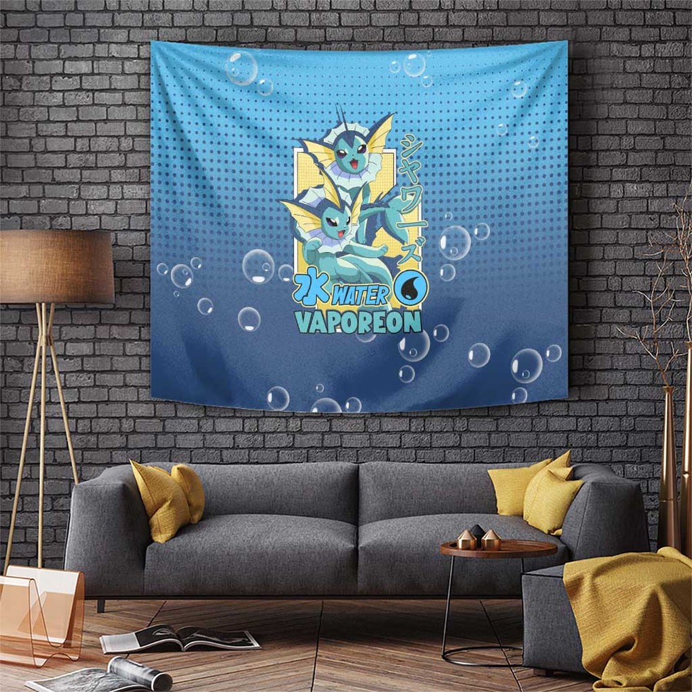 Vaporeon from Poké Tapestry with Water Type Ability and Swimming Pose Design TS04 Vaporeon from Poké Tapestry with Water Type Ability and Swimming Pose Design TS04