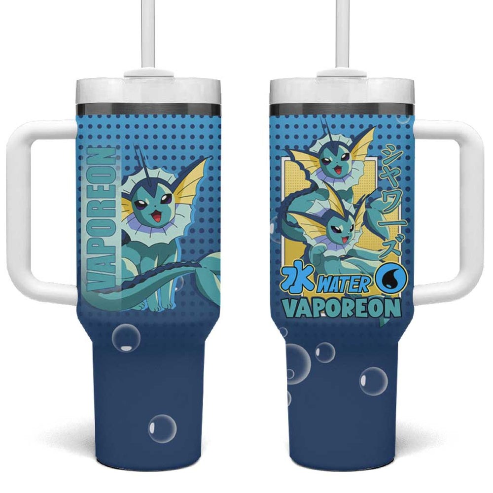 Vaporeon from Poké Tumbler With Handle with Water Type Ability and Swimming Pose Design TS04