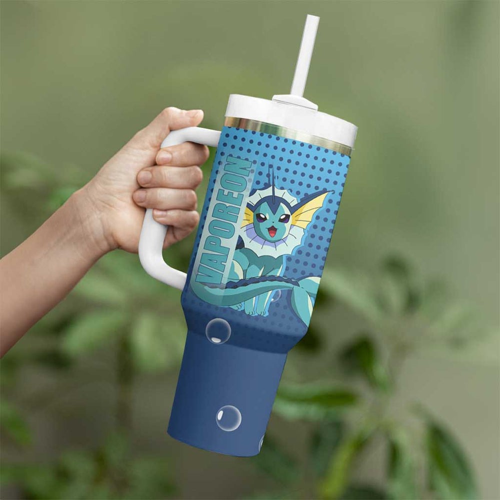 Vaporeon from Poké Tumbler With Handle with Water Type Ability and Swimming Pose Design TS04