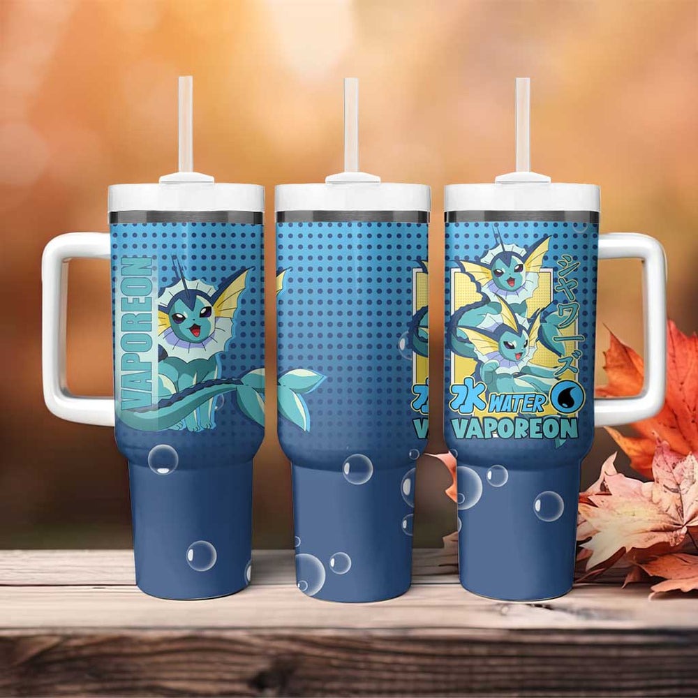 Vaporeon from Poké Tumbler With Handle with Water Type Ability and Swimming Pose Design TS04
