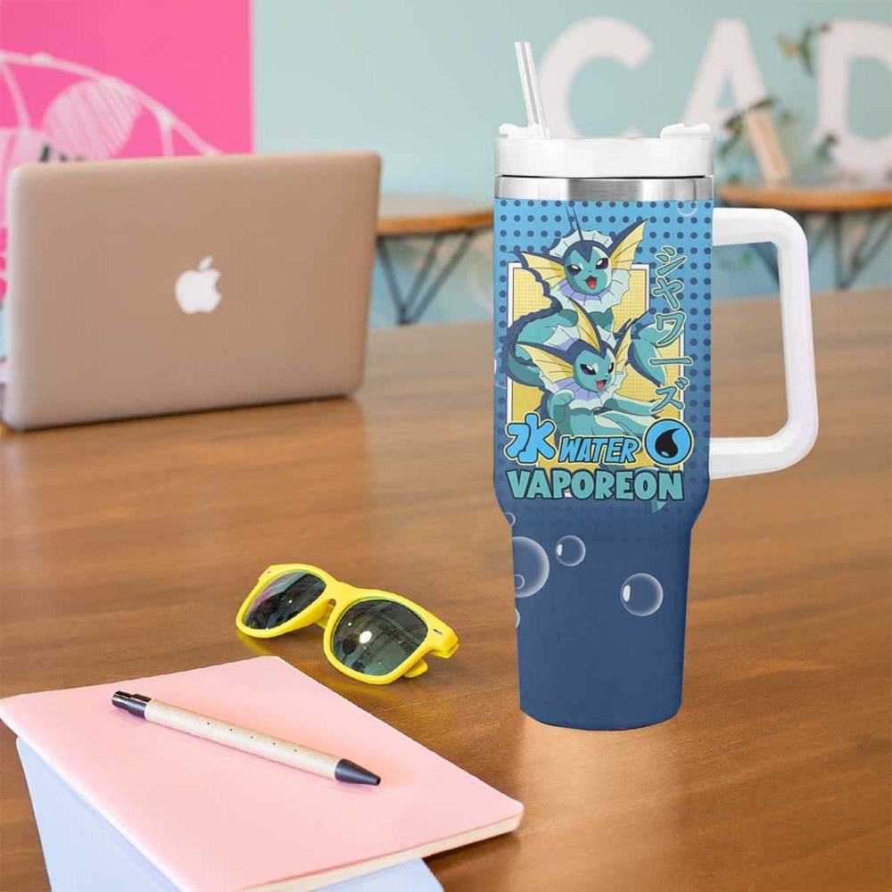 Vaporeon from Poké Tumbler With Handle with Water Type Ability and Swimming Pose Design TS04