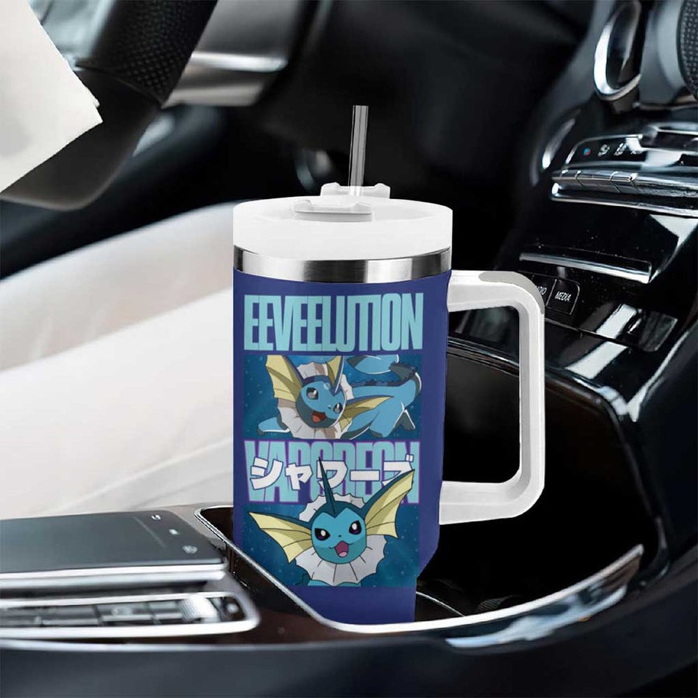Vaporeon Poke Tumbler With Handle Anime Style TS04