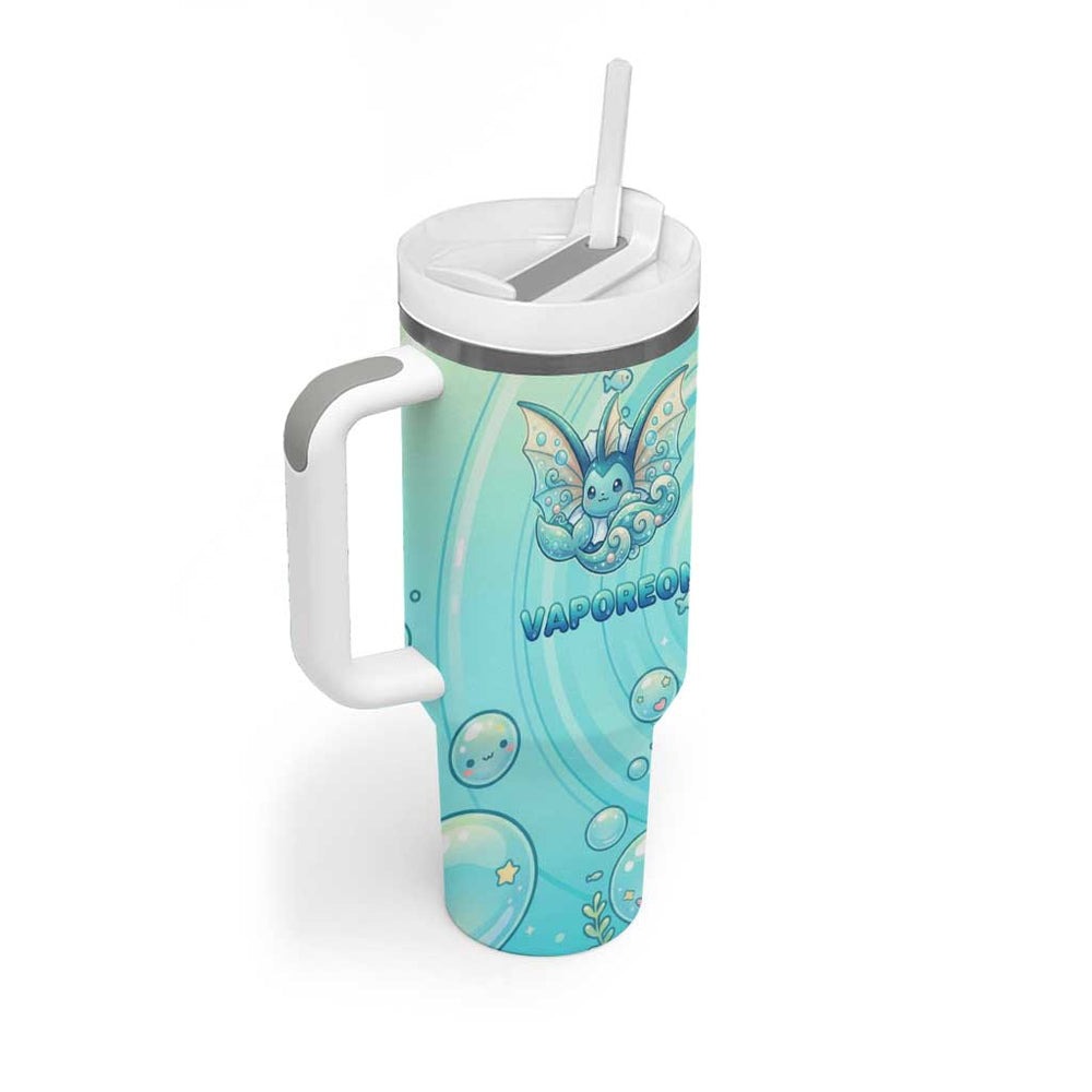 Vaporeon Tumbler With Handle Dreamy Ocean Bubble Fantasy Art TS04